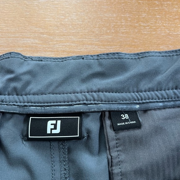 FootJoy FJ Golf Shorts Mens 38 Gray Performance Stretch Grey Chino 9” Inseam - Picture 3 of 9